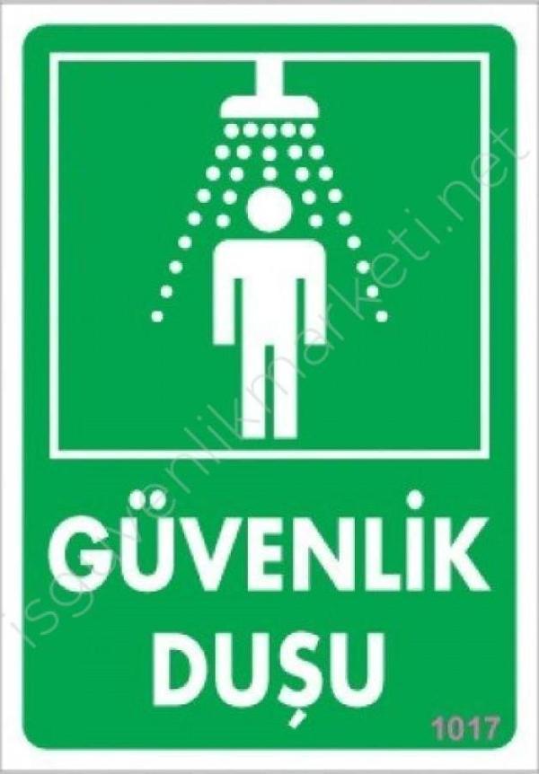 Güvenlik Duşu Uyarı Levhası 17,5x25 KOD:1017 - Image 1