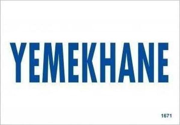 Yemekhane Uyarı Levhası 17,5x25 KOD:1671 - Image 1
