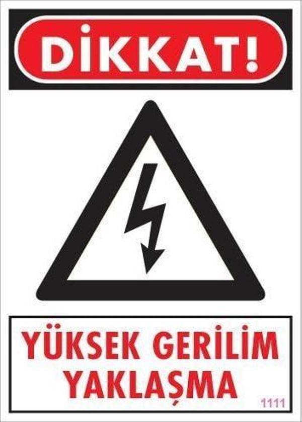 Yüksek Gerilim Uyarı Levhası 25x35 KOD:1111 - Image 1