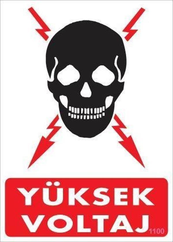 Yüksek Voltaj Uyarı Levhası 25x35 KOD:1100 - Image 1