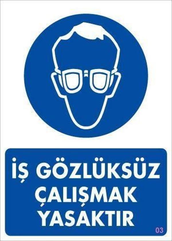 İş Koruyucu Takınız Uyarı Levhası 25x35 KOD:3 - Image 1
