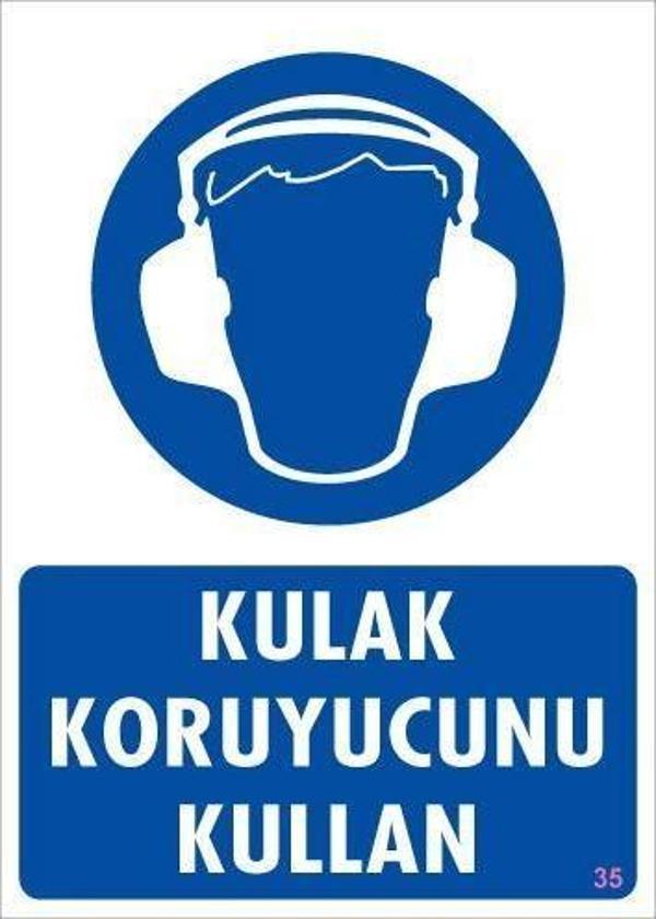 Kulak Koruyucu Kullan Uyarı Levhası 25x35 KOD:35 - Image 1