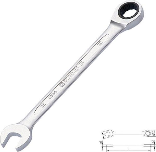 İzeltaş 0340 Cırcır Kombine Anahtar 19 mm - Image 1