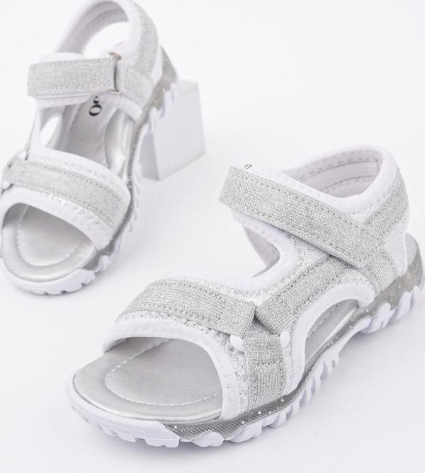 Muggo ELON Cırtlı ve Simli Günlük Kız Çocuk Sandalet - Image 1