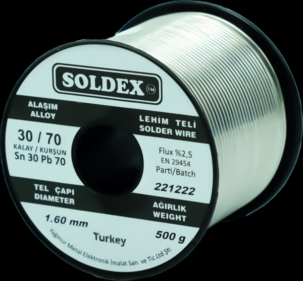 Soldex 1.60mm 500gr Sn30 Pb70 Lehim Teli - Image 1