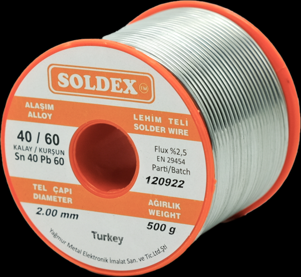 Soldex Lehim Teli 2mm Sn60 Pb40 500Gr - Image 1