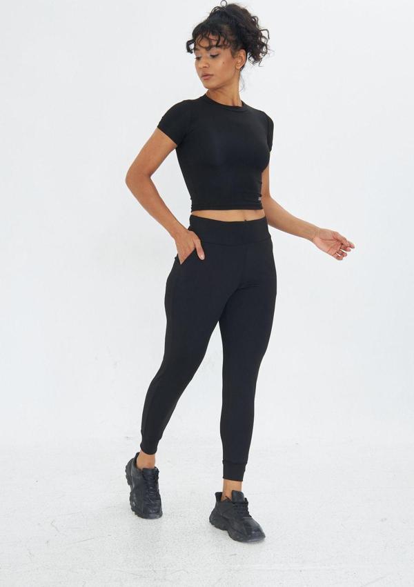 Lesa Wear Yüksek Bel Toparlayıcı ve Sıkılaştırıcı Likralı Jogger Eşofman Altı Joggers - Image 1