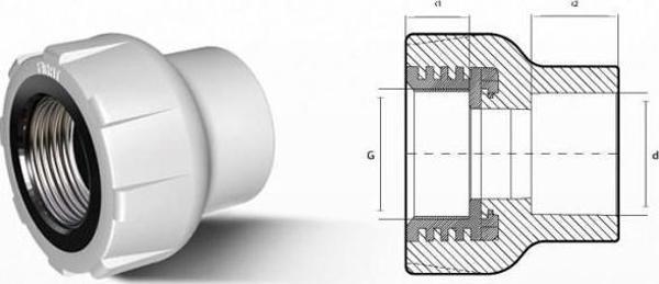 Ege Yıldız PPRC 25X1/2 Dişi Adaptör Gri - Image 1