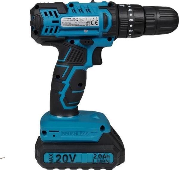 Cat Power 1390 Akülü Darbeli Matkap 20 Volt Kömürsüz - Image 1