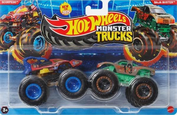 Hot Wheels Monster Trucks 1.64 Scale 2 Pack SCORPEDO- BAJA BUSTER - Image 1