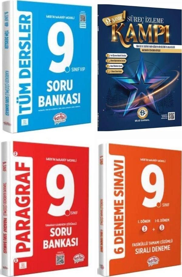 Data 9. Sınıf Tüm Dersler Soru + Paragraf Soru + 6 lı Deneme + Sarmal Süreç İzleme 4 lü Set - Data Yayınları - Image 1