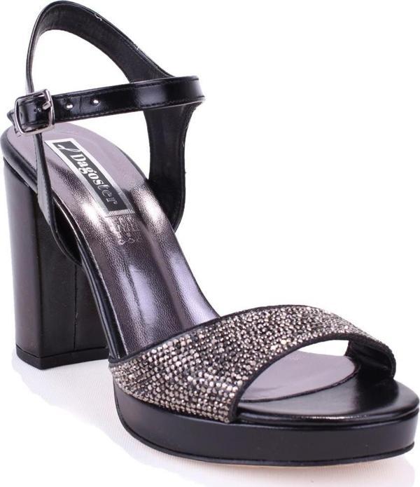 Dagoster DZA07-337140 Siyah Boncuklu  Platform Topuklu Kadın Ayakkabı - Image 1