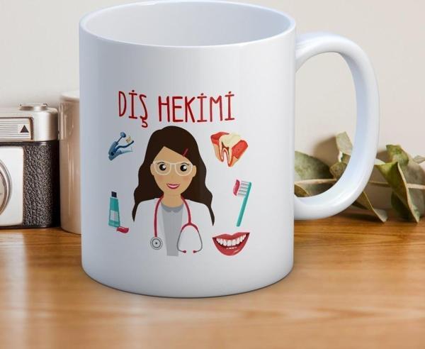 14 Mart Tıp Bayramı Diş Hekimi Baskılı Kupa Bardak - Image 1
