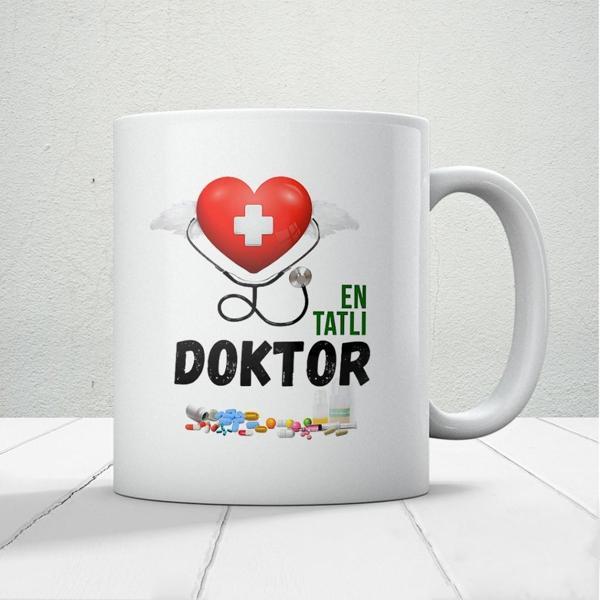 14 Mart Tıp Bayramı En Tatlı Doktor Baskılı Kupa Bardak - Image 1