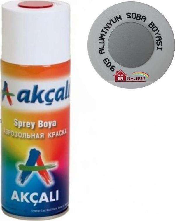 Akçalı Sprey Boya 400 ml 903 Alüminyum Soba Boyası - Image 1