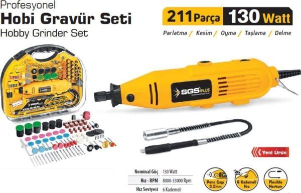SGS 5260 Hobi Gravür Seti 130 Watt 211 Parça - Image 1