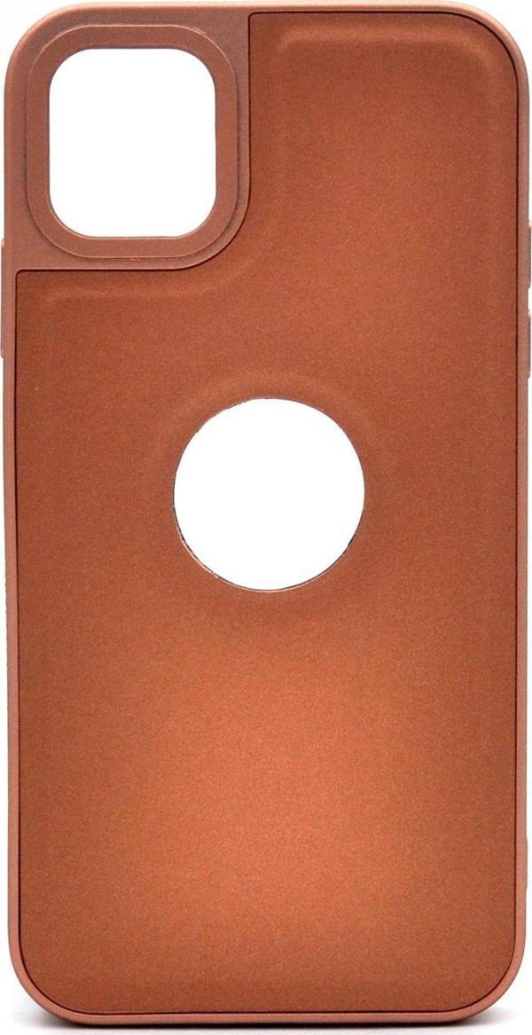 iPhone 14 Pro Max Uyumlu Deri Görünümlü Sert Kapak Kılıf Taba Kum Beji - Image 1