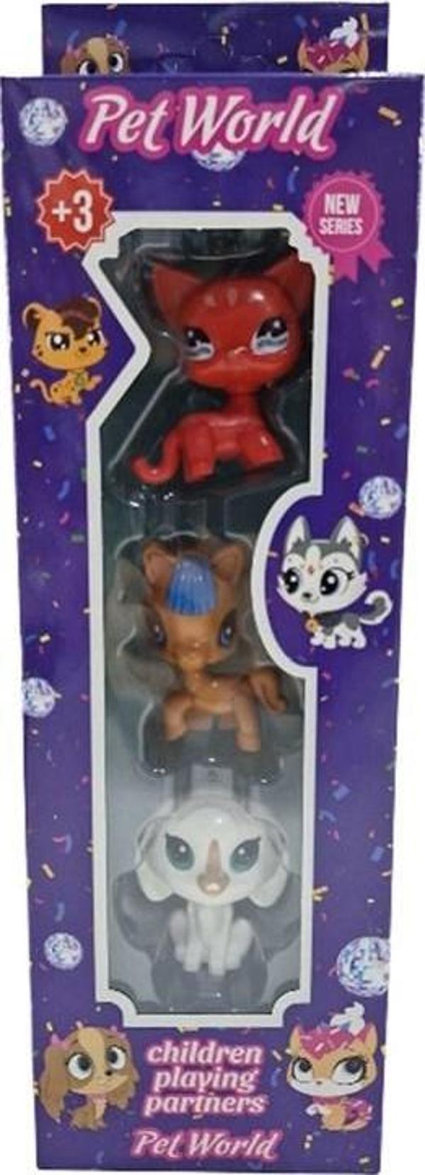 Kutulu Pet World Mini Hayvanlar 3lü 2053 - Image 1