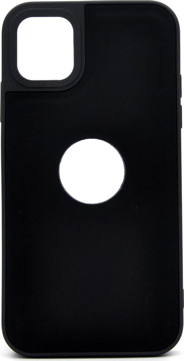 iPhone 13 Uyumlu Deri Görünümlü Sert Kapak Kılıf Siyah - Image 1
