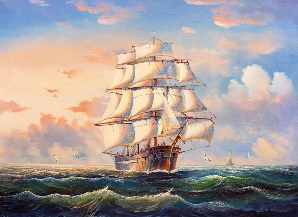 Nova Puzzle 1000 Parça Dalgalı Sularda Yelken Açmak - Yung Chao Chen - Image 1
