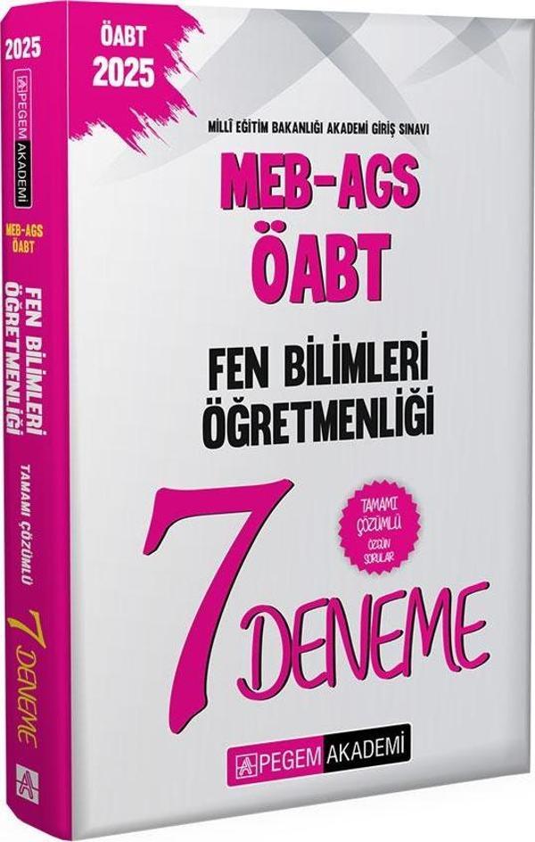 2025 MEB-AGS-ÖABT Fen ve Teknoloji Öğretmenliği Tamamı Çözümlü 7 Deneme - Pegem Akademi Yayıncılık - Image 1