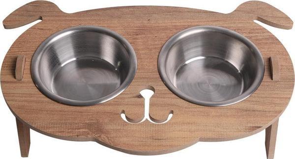 Köpek Mama Standı (8 mm MDF)(ÇELİK)( EĞİMLİ KÖPEK Modeli ) - Image 1