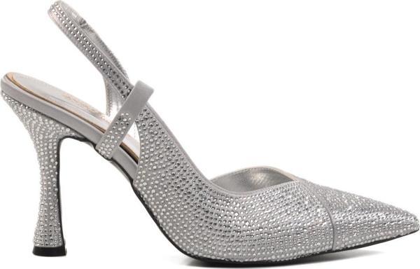 Gümüş İnce Topuklu Kadın Abiye Ayakkabı 658227 Z - Image 1