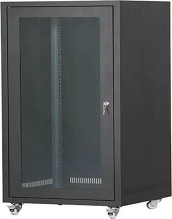 SETRACK 16U 600X800 CAMLI TEKERLEKLİ RACK KABİNET - Image 1