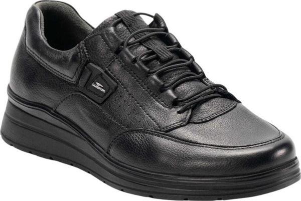 Forelli 21308-H Elinor Siyah Kadın Comfort Deri Ayakkabı - Image 1