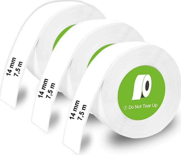 3'lü Termal Yazıcı Yapışkanlı Rulo Etiketi 180 Adet Beyaz - 14 mm x 40 mm - Image 1