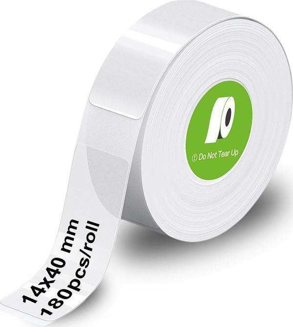 Termal Yazıcı Yapışkanlı Rulo Etiketi 180 Adet Şeffaf - 14 mm x 40 mm - Image 1