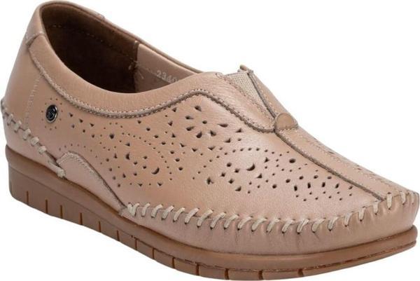 Forelli 23409-G Twin Vizon Kadın Comfort Deri Ayakkabı - Image 1