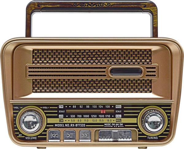 Concord RX-BT733S  Solar Güneş Enerji Panelli Nostaljik Radyo Bluetooth Hoparlör  - Image 1