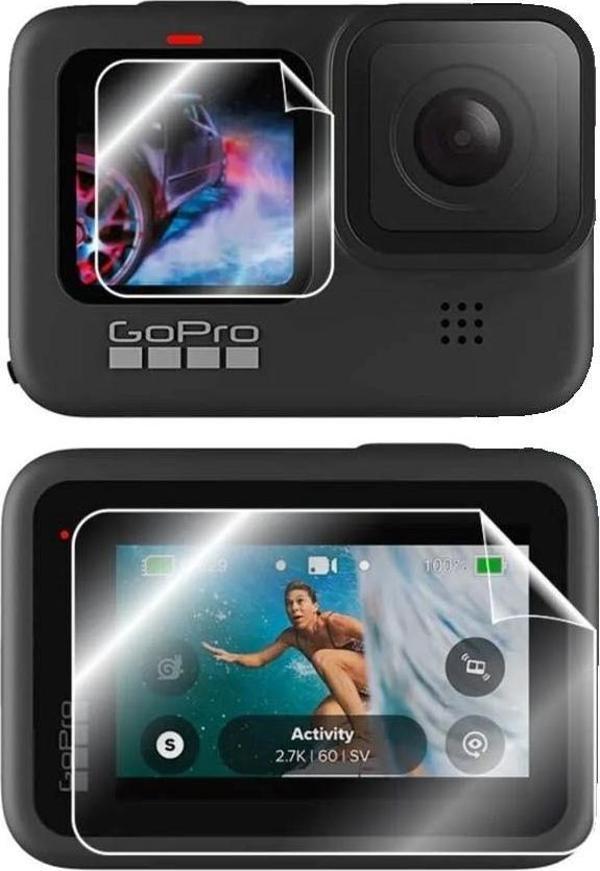 GoPro Hero 13 Black Uyumlu 3'er Adet Ekran Koruyucu  Nano Jelatin Koruma  - Image 1