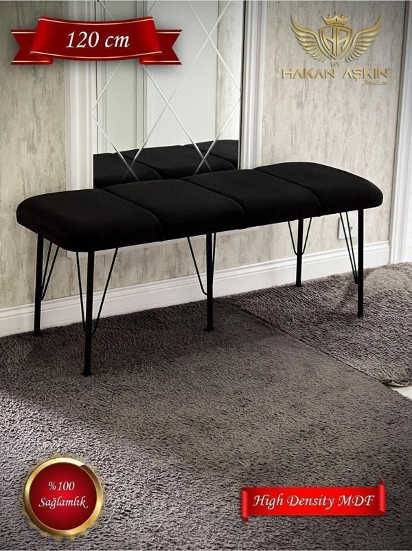 By Hakan Aşkın Metal Ayaklı 120 Cm %100 Mdf Babyface Puf & Bench Tekli 2024 (7 Cm Sünger Extralı) - Image 1