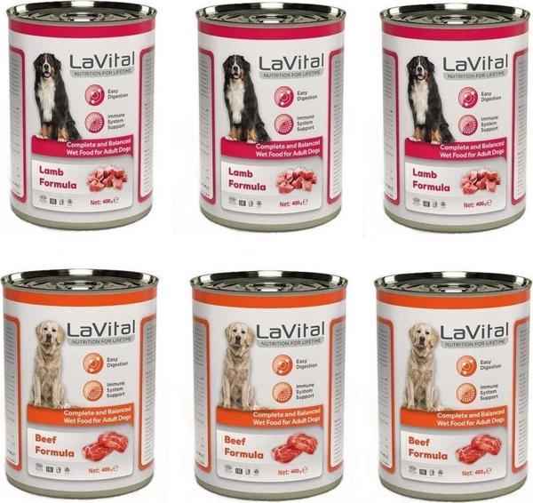 2 Çeşit Karma Yetişkin Köpek Konservesi 400 Gr. X 6 Adet - Image 1