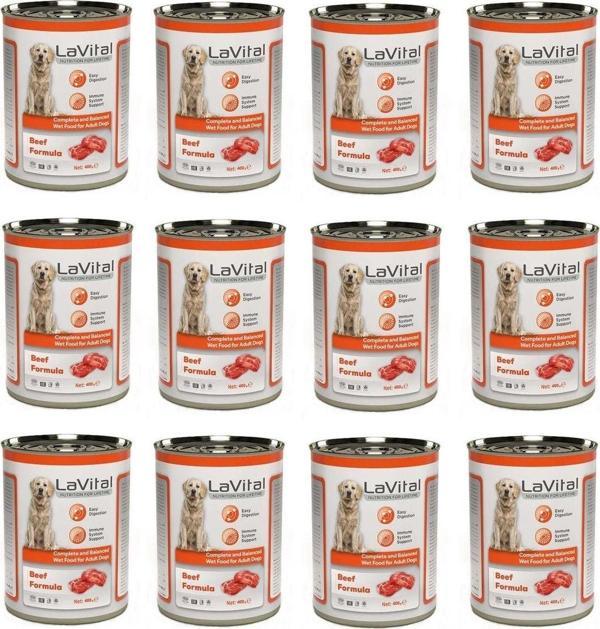 Biftekli Yetişkin Köpek Konservesi 400 Gr. X 12 Adet - Image 1