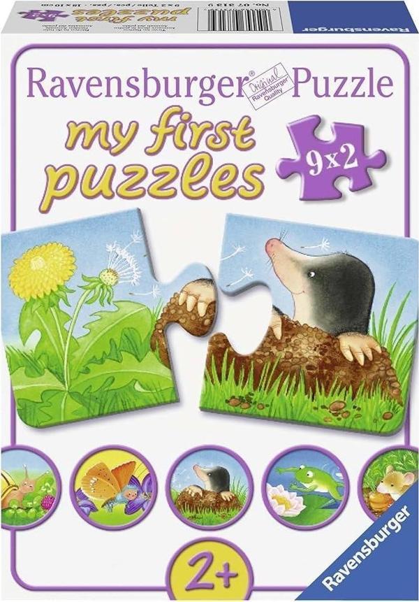 Ravensburger Puzzle Bahçe Hayvanları 9x2 Parça 73139 - Image 1