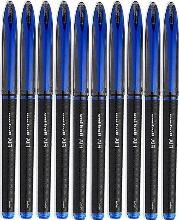 Mavi Pilot Kalem 10 Adet Uniball Air Mikro 0.5 mm Roller Pilot Kalem Uba-188-M Roller Uçlu Likit Mürekkep Jel Kalem - Image 1