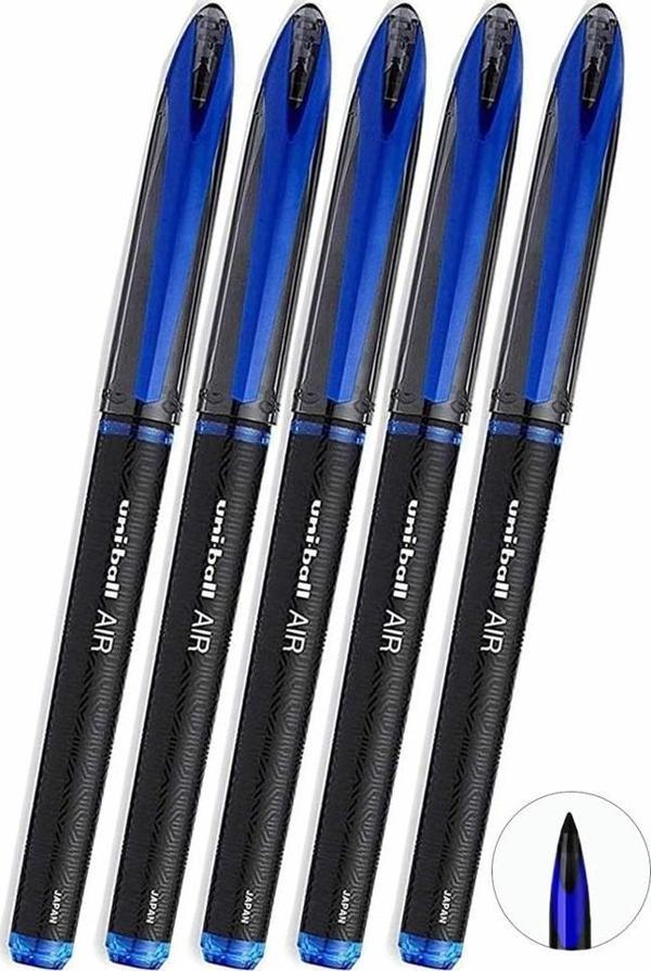 Mavi Pilot Kalem 5 Adet Uniball Air Mikro 0.5 mm Roller Pilot Kalem Uba-188-M Roller Uçlu Likit Mürekkep Jel Kalem - Image 1