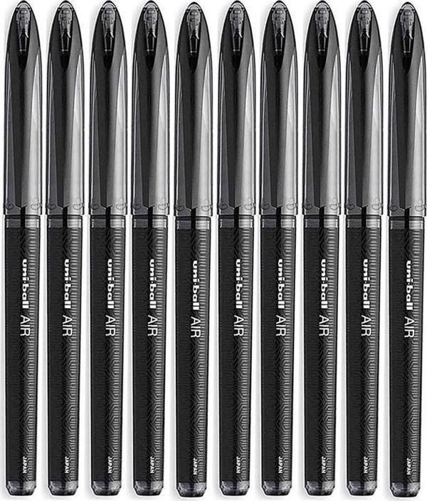 Siyah Pilot Kalem 10 Adet Uniball Air Mikro 0.5 mm Roller Pilot Kalem Uba-188-M Roller Uçlu Likit Mürekkep Jel Kalem - Image 1