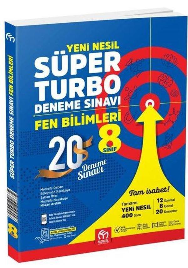 8. Sınıf Fen Bilimleri Yeni Nesil Süper Turbo Deneme Sınavı - Model Eğitim Yayınları - Image 1