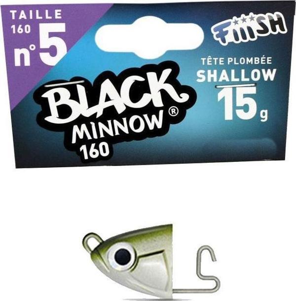 Fiiish Black Minnow BM160/5 BM157 Shallow 15Gr Kaki Jig Head - Image 1