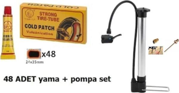 Emir Bisiklet'de Golden 160 Psi Alm Pompa + 48'li Yama + Top Şişirme Iğnesi + Sibop Dönüştürüc-seti - Image 1