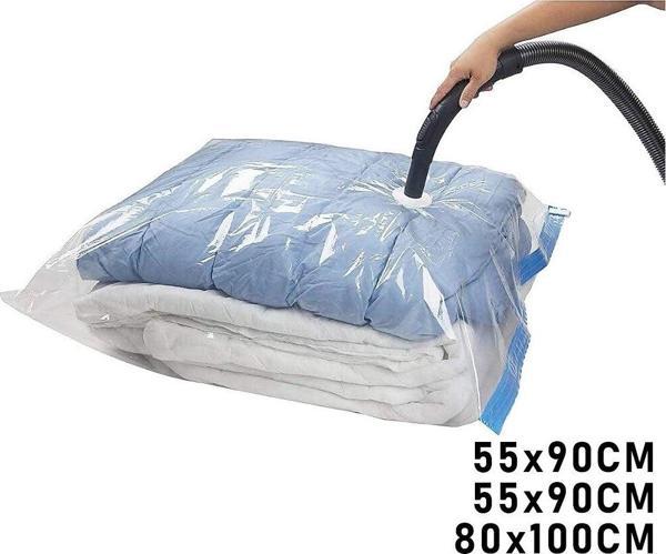 3LÜ SET  VAKUMLU  POŞET  HURÇ 2 ADET XL= 55X90CM + 1ADET XXL= 80X100CM  %75 YER TASARRUFU-Findit - Image 1