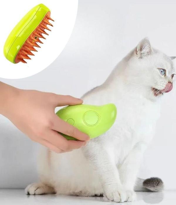 Buharlı Yumuşak Silikon Uçlu Kedi &amp;amp; Köpek Tüy Tarama Tarağı Yıkama Fırçası-Findit - Image 1