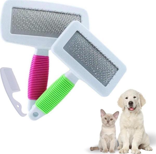 Kedi Köpek Telli Küçük Boy Tüy Bakım Seti Evcil Hayvan Tarama Fırçası-Findit - Image 1