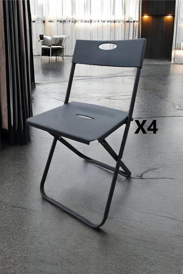 Kagu Smart 4'Lü Sandalye Kamp Bahçe Mutfak - Image 1
