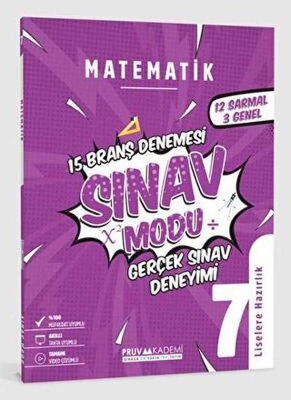 7. Sınıf Matematik Sınav Modu 15 Deneme - Pruva Akademi - Image 1