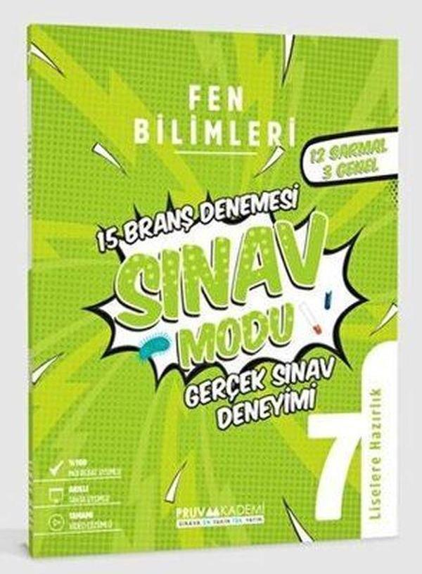 7. Sınıf Fen Bilimleri Sınav Modu 15 Deneme - Pruva Akademi - Image 1